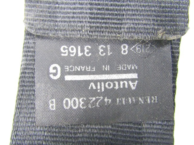 SEFETY BELT OEM N.  ORIGINAL PART ESED RENAULT TWINGO (09/1998 - 02/2004) BENZINA 12  YEAR OF CONSTRUCTION 1998