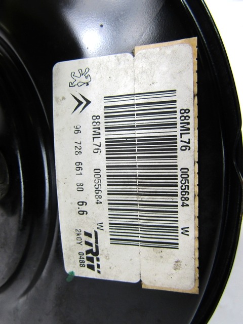 POWER BRAKE UNIT DEPRESSION OEM N. 9672866180 ORIGINAL PART ESED PEUGEOT 208 4A 4C (DAL 2012) DIESEL 14  YEAR OF CONSTRUCTION 2012