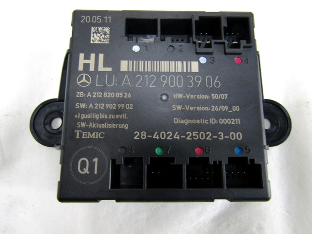 CONTROL OF THE FRONT DOOR OEM N. A2129003906 ORIGINAL PART ESED MERCEDES CLASSE E S212 BER/SW (09/2011 - 08/2014)DIESEL 30  YEAR OF CONSTRUCTION 2011