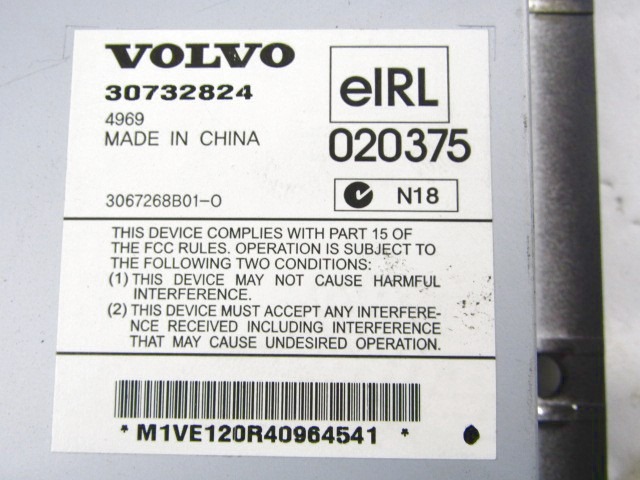 AUDIO AMPLIFIER OEM N. 30732824 ORIGINAL PART ESED VOLVO V50 (2004 - 05/2007) DIESEL 20  YEAR OF CONSTRUCTION 2005
