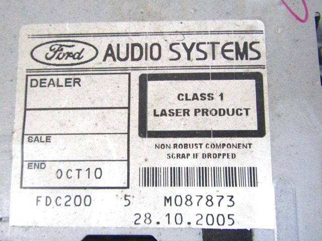 RADIO CD?/ AMPLIFIER / HOLDER HIFI SYSTEM OEM N. 5M5T-18C815-FA ORIGINAL PART ESED FORD FOCUS BER/SW (2005 - 2008) DIESEL 16  YEAR OF CONSTRUCTION 2005