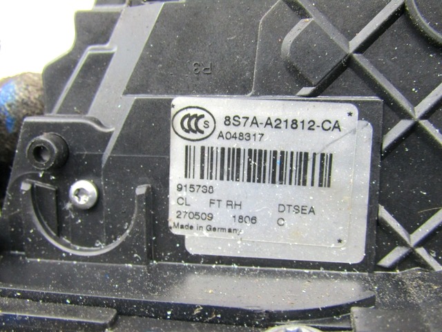 CENTRAL LOCKING OF THE RIGHT FRONT DOOR OEM N. 8S7A-A21812-CA ORIGINAL PART ESED FORD MONDEO BER/SW (2007 - 8/2010) BENZINA/GPL 20  YEAR OF CONSTRUCTION 2009