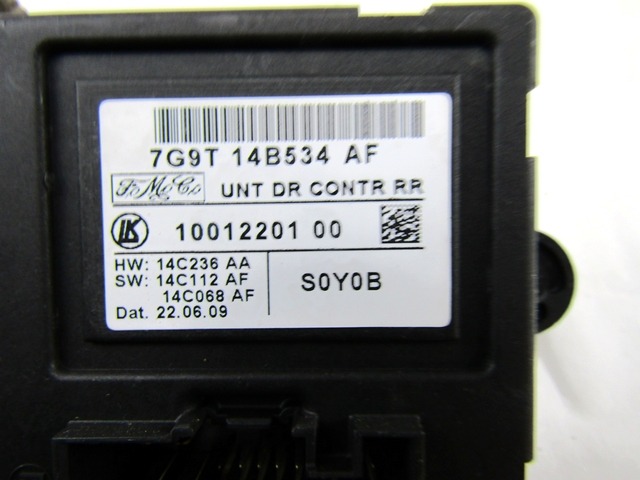 CONTROL OF THE FRONT DOOR OEM N. 7G9T-14B534-AF ORIGINAL PART ESED FORD MONDEO BER/SW (2007 - 8/2010) BENZINA/GPL 20  YEAR OF CONSTRUCTION 2009