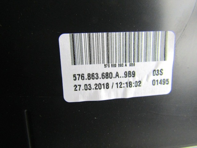 MOUNTING PARTS, CENTRE CONSOLE OEM N. 576863680A ORIGINAL PART ESED SEAT ATECA (DAL 2016)BENZINA 14  YEAR OF CONSTRUCTION 2018