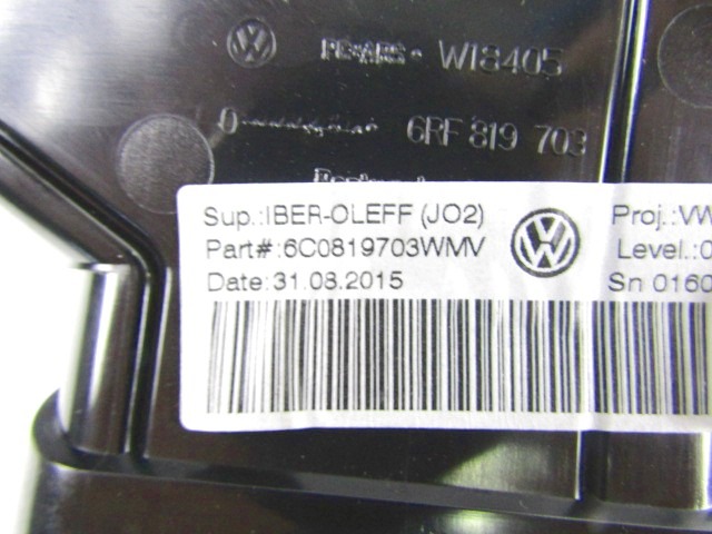 AIR OUTLET OEM N. 6C0819703WMV ORIGINAL PART ESED VOLKSWAGEN POLO (DAL 02/2014) BENZINA 10  YEAR OF CONSTRUCTION 2015