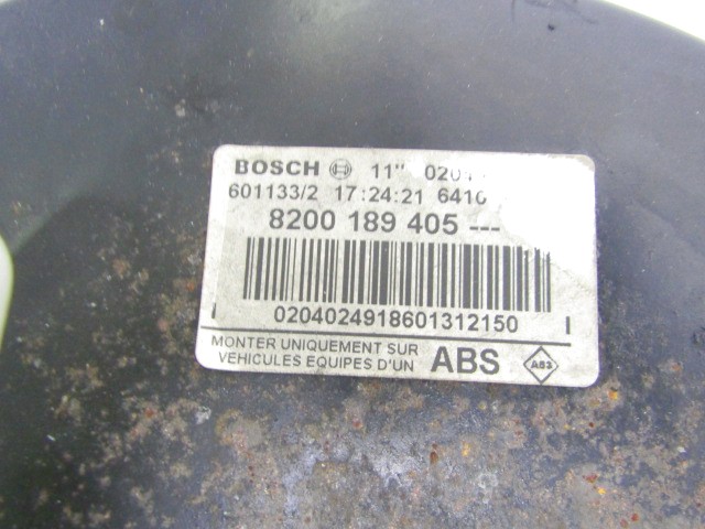 POWER BRAKE UNIT DEPRESSION OEM N. 8200189405 ORIGINAL PART ESED RENAULT MASTER (2003 - 2010) DIESEL 25  YEAR OF CONSTRUCTION 2006