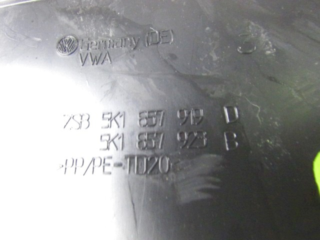 GLOVE BOX OEM N. 5K1857919 ORIGINAL PART ESED VOLKSWAGEN GOLF MK6 (2008-2012) BENZINA 14  YEAR OF CONSTRUCTION 2012