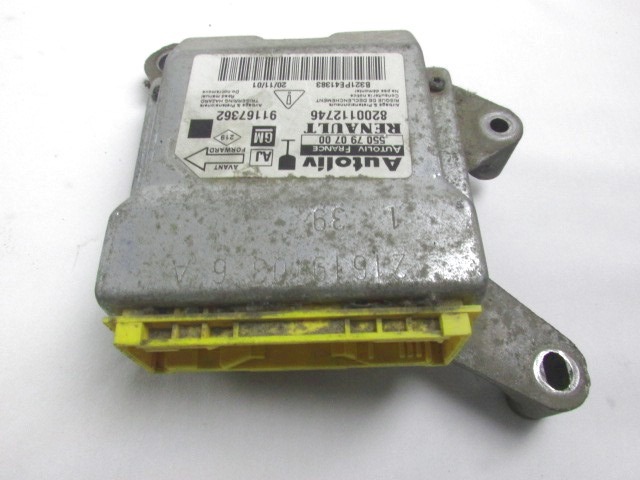 CONTROL UNIT AIRBAG OEM N. 8200112746 ORIGINAL PART ESED OPEL VIVARO (2001 - 2006) DIESEL 19  YEAR OF CONSTRUCTION 2002