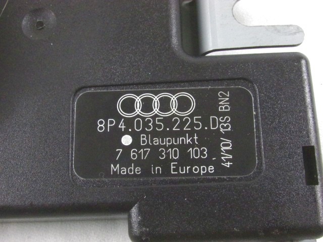 AMPLIFICATORE / CENTRALINA ANTENNA OEM N. 8P4035225D ORIGINAL PART ESED AUDI A3 8P 8PA 8P1 RESTYLING (2008 - 2012)DIESEL 20  YEAR OF CONSTRUCTION 2010