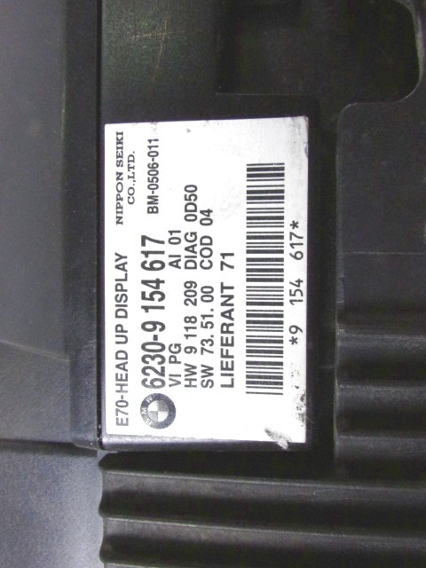 BOARD COMPUTER OEM N. 62309154617 ORIGINAL PART ESED BMW SERIE X5 E70 (2006 - 2010) DIESEL 30  YEAR OF CONSTRUCTION 2010
