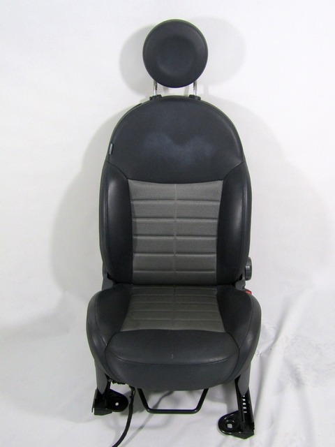 FRONT RIGHT PASSENGER LEATHER SEAT OEM N. 6000626136 ORIGINAL PART ESED FIAT 500 CINQUECENTO (2007 - 2015) DIESEL 13  YEAR OF CONSTRUCTION 2008