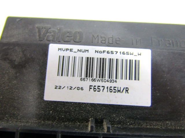 BLOWER REGULATOR OEM N. F657165W ORIGINAL PART ESED RENAULT CLIO (2005 - 05/2009) DIESEL 15  YEAR OF CONSTRUCTION 2007