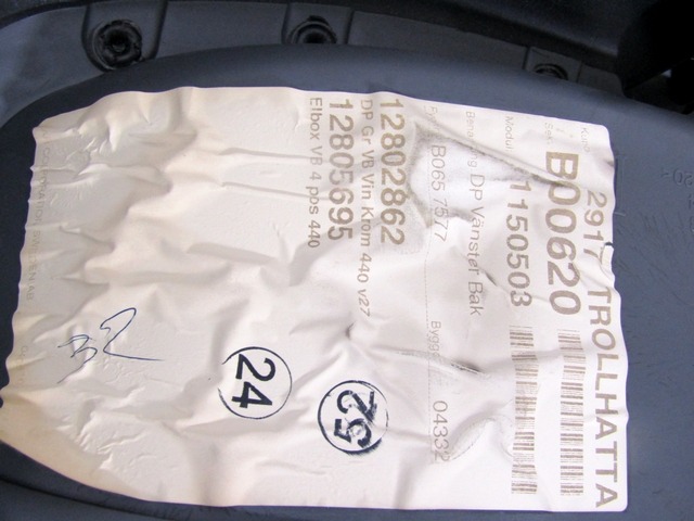 LEATHER BACK PANEL OEM N. 18258 PANNELLO INTERNO POSTERIORE PELLE ORIGINAL PART ESED SAAB 9-3 BER/SW/CABRIO (2003 - 2006) DIESEL 19  YEAR OF CONSTRUCTION 2004