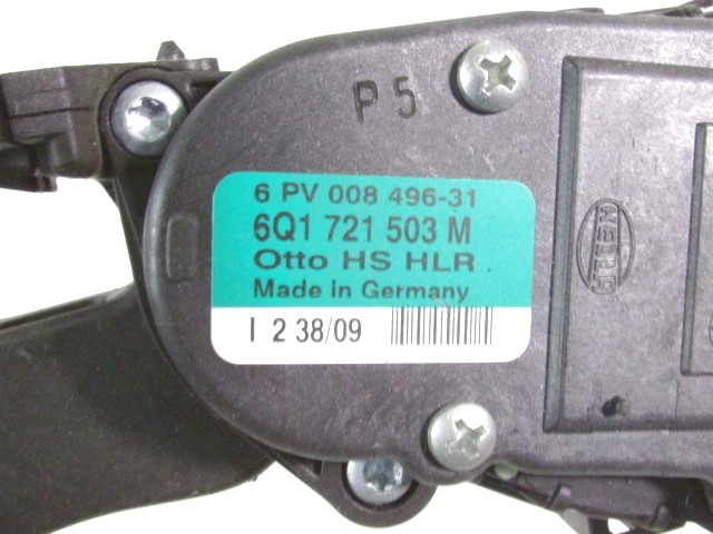 PEDALS & PADS  OEM N. 6Q1721503M ORIGINAL PART ESED VOLKSWAGEN POLO (06/2009 - 02/2014) BENZINA 14  YEAR OF CONSTRUCTION 2009