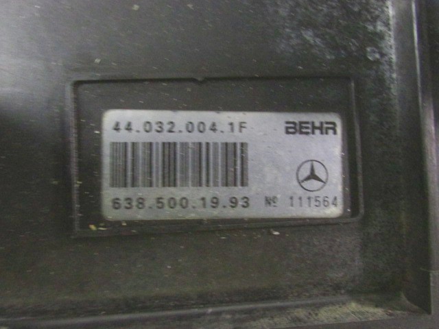 RADIATOR COOLING FAN ELECTRIC / ENGINE COOLING FAN CLUTCH . OEM N. 6385001993 ORIGINAL PART ESED MERCEDES VITO W638 (01/1999 - 12/2003) DIESEL 22  YEAR OF CONSTRUCTION 2002