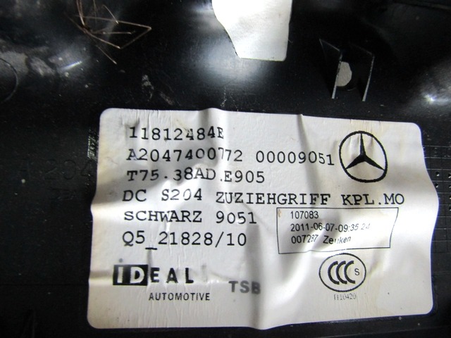 INNER LINING / TAILGATE LINING OEM N. A2047400772 ORIGINAL PART ESED MERCEDES CLASSE C W204 RESTYLING BER/SW (2011 - 10/2014)DIESEL 22  YEAR OF CONSTRUCTION 2011