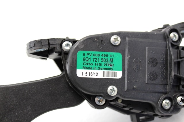 PEDALS & PADS  OEM N. 6Q1721503M ORIGINAL PART ESED VOLKSWAGEN POLO (06/2009 - 02/2014) DIESEL 12  YEAR OF CONSTRUCTION 2012