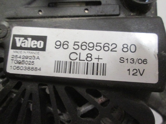 Alternator - Generator OEM 9656956280 2542923A TG9B025 106038884 CITROEN C4 MK1 (2004 - 08/2009)  14 BENZINA Year 2006 spare part used