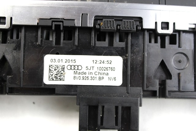 CONTROL OF THE FRONT DOOR OEM N. 8V0925301BP ORIGINAL PART ESED AUDI A3 8V 8V1 8VK 8VS 8VM 8V7 8VE 3P/5P/CABRIO (DAL 2012)DIESEL 16  YEAR OF CONSTRUCTION 2015