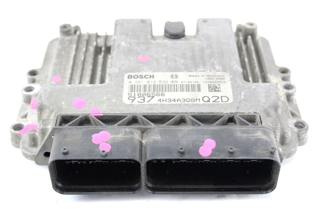 BASIC DDE CONTROL UNIT / INJECTION CONTROL MODULE . OEM N. 51806566 ORIGINAL PART ESED ALFA ROMEO 147 937 RESTYLING (2005 - 2010) DIESEL 19  YEAR OF CONSTRUCTION 2007