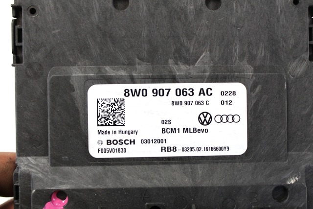 KIT ACCENSIONE AVVIAMENTO OEM N. 117091 KIT ACCENSIONE AVVIAMENTO ORIGINAL PART ESED AUDI A4 B9 BER/SW (DAL 2015)DIESEL 20  YEAR OF CONSTRUCTION 2016