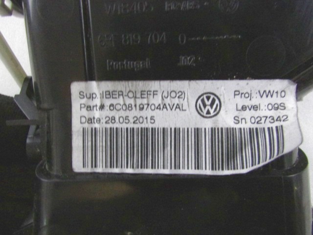 AIR OUTLET OEM N. 6C0819704A ORIGINAL PART ESED VOLKSWAGEN POLO (DAL 02/2014) BENZINA 10  YEAR OF CONSTRUCTION 2017