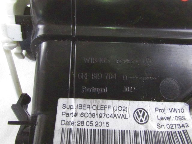 AIR OUTLET OEM N. 6C0819704A ORIGINAL PART ESED VOLKSWAGEN POLO (DAL 02/2014) BENZINA 10  YEAR OF CONSTRUCTION 2017