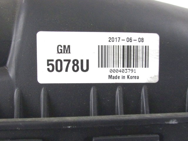 NTAKE SILENCER OEM N. 95370178 ORIGINAL PART ESED OPEL KARL (DAL 2015)BENZINA/GPL 10  YEAR OF CONSTRUCTION 2017