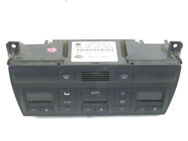 AIR CONDITIONING CONTROL UNIT / AUTOMATIC CLIMATE CONTROL OEM N. 4B0820043H ORIGINAL PART ESED AUDI A6 C5 RESTYLING 4B 4B5 4B2 BER/SW (1997 - 2001) DIESEL 25  YEAR OF CONSTRUCTION 2000