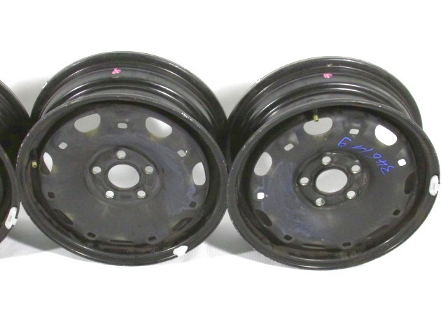 RIM SET 14'' OEM N. 101154 SET 4 CERCHI IN FERRO ORIGINAL PART ESED VOLKSWAGEN POLO (DAL 02/2014) DIESEL 14  YEAR OF CONSTRUCTION 2015