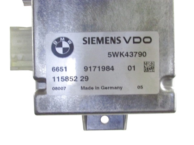 CAMERA CONTROL UNIT OEM N. 66519171984 ORIGINAL PART ESED BMW SERIE 6 E63 COUPE (2003 - 2010)DIESEL 30  YEAR OF CONSTRUCTION 2008