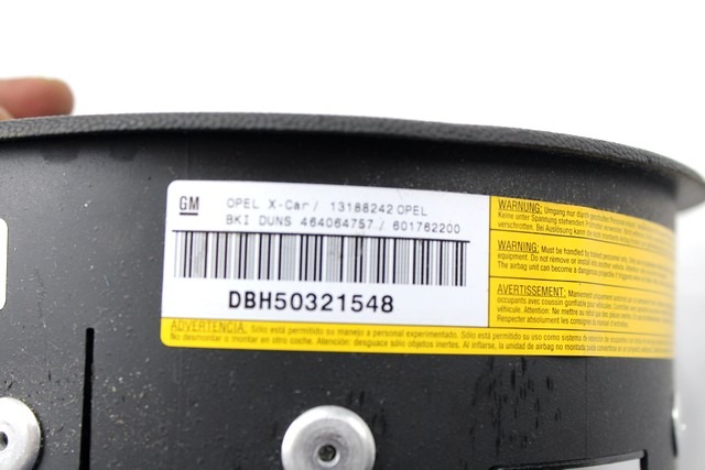 AIRBAG MODULE, DRIVER'S SIDE OEM N. 13188242 ORIGINAL PART ESED OPEL MERIVA A (2003 - 2006) BENZINA 16  YEAR OF CONSTRUCTION 2005