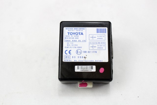 CONTROL CENTRAL LOCKING OEM N. 89741-0F010 ORIGINAL PART ESED TOYOTA COROLLA VERSO (2004 - 2009) DIESEL 22  YEAR OF CONSTRUCTION 2009