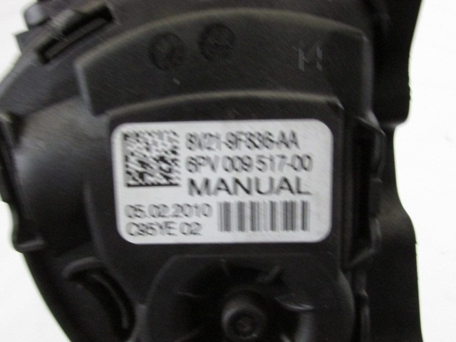 PEDALS & PADS  OEM N. 8V21-9F836-AA ORIGINAL PART ESED FORD FIESTA (09/2008 - 11/2012) DIESEL 14  YEAR OF CONSTRUCTION 2010