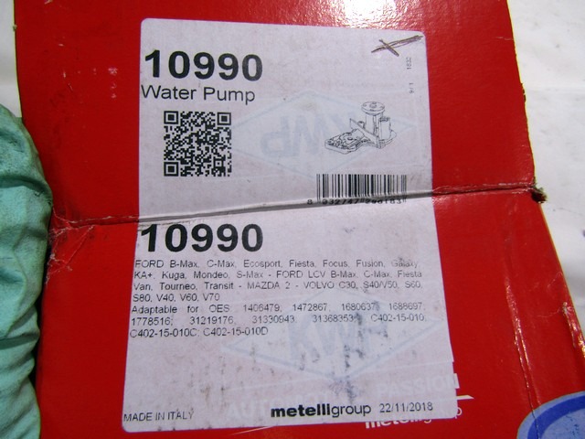 ADDITIONAL WATER PUMP OEM N. 31219176 ORIGINAL PART ESED FORD BMAX (DAL 2012)BENZINA 14  YEAR OF CONSTRUCTION 2013