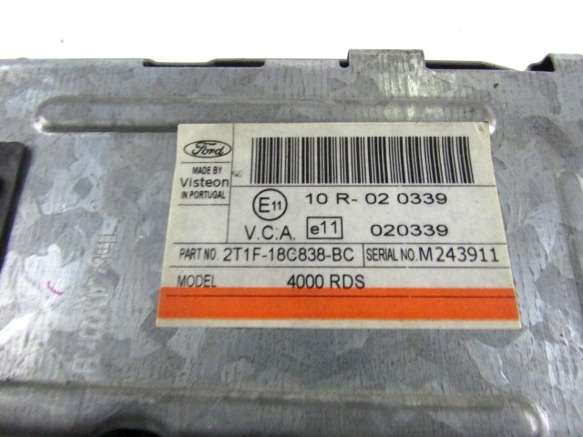 RADIO CD?/ AMPLIFIER / HOLDER HIFI SYSTEM OEM N. 2T1F-18C838-BC ORIGINAL PART ESED FORD TRANSIT CONNECT P65, P70, P80 (2002 - 2012)DIESEL 18  YEAR OF CONSTRUCTION 2006