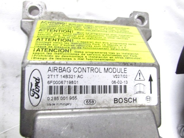KIT COMPLETE AIRBAG OEM N. 17783 KIT AIRBAG COMPLETO ORIGINAL PART ESED FORD TRANSIT CONNECT P65, P70, P80 (2002 - 2012)DIESEL 18  YEAR OF CONSTRUCTION 2006