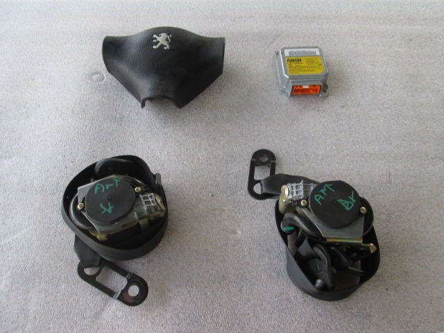 KIT COMPLETE AIRBAG OEM N. 9465 KIT AIRBAG COMPLETO ORIGINAL PART ESED PEUGEOT 206 / 206 CC (1998 - 2003) BENZINA 11  YEAR OF CONSTRUCTION 1999