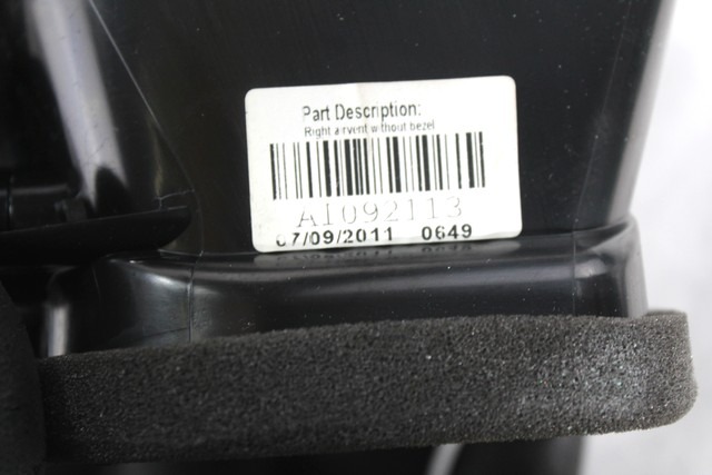 AIR OUTLET OEM N. A1092113 ORIGINAL PART ESED CITROEN DS3 (2009 - 2014) DIESEL 14  YEAR OF CONSTRUCTION 2011