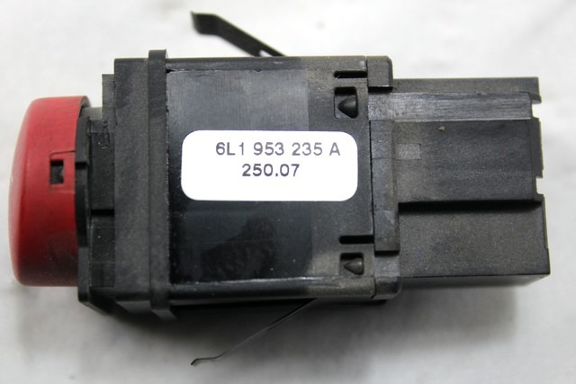 SWITCH HAZARD WARNING/CENTRAL LCKNG SYST OEM N. 6L1953235A ORIGINAL PART ESED SEAT IBIZA MK3 RESTYLING (02/2006 - 2008) BENZINA 12  YEAR OF CONSTRUCTION 2008