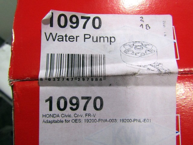 ADDITIONAL WATER PUMP OEM N. 19200-PNA-003 ORIGINAL PART ESED HONDA CIVIC (2001 - 2006)BENZINA 20  YEAR OF CONSTRUCTION 2001