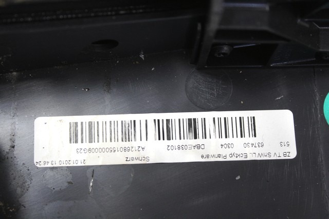 TUNNEL OBJECT HOLDER WITHOUT ARMREST OEM N. A2126801550 ORIGINAL PART ESED MERCEDES CLASSE E W212 BER/SW (2009 - 2016)DIESEL 30  YEAR OF CONSTRUCTION 2010