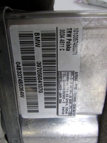AIR BAG MODULE FOR PASSENGER SIDE OEM N. 39705604107 ORIGINAL PART ESED BMW X3 E83 (2004 - 08/2006 ) DIESEL 20  YEAR OF CONSTRUCTION 2005