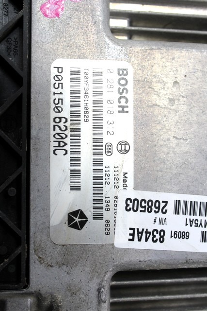 KIT ACCENSIONE AVVIAMENTO OEM N. 9609 KIT ACCENSIONE AVVIAMENTO ORIGINAL PART ESED FIAT FREEMONT (2011 - 2015)DIESEL 20  YEAR OF CONSTRUCTION 2013