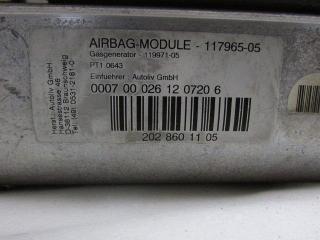 KIT COMPLETE AIRBAG OEM N. 16089 KIT AIRBAG COMPLETO ORIGINAL PART ESED MERCEDES CLASSE C W202 BER/SW  (1993 - 2000) DIESEL 22  YEAR OF CONSTRUCTION 2000