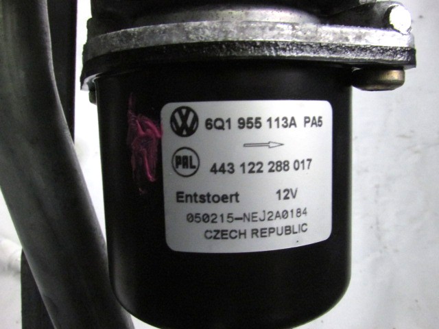 WINDSHIELD WIPER MOTOR OEM N. 6Q1955113A ORIGINAL PART ESED VOLKSWAGEN POLO (10/2001 - 2005) BENZINA 14  YEAR OF CONSTRUCTION 2005