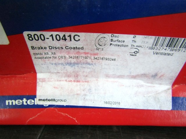 BRAKE DISC REAR OEM N. 34216771971 ORIGINAL PART ESED BMW SERIE X5 E70 (2006 - 2010) DIESEL 30  YEAR OF CONSTRUCTION 2010