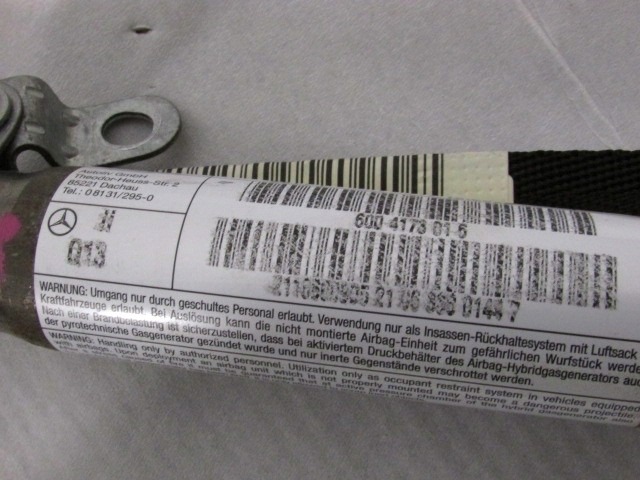 HEAD AIRBAG, LEFT OEM N. A2118600905 ORIGINAL PART ESED MERCEDES CLASSE E W211 BER/SW (06/2006 - 2009)DIESEL 30  YEAR OF CONSTRUCTION 2007