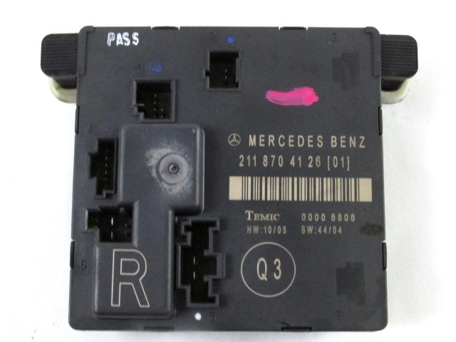 CONTROL OF THE FRONT DOOR OEM N. 2118704126 ORIGINAL PART ESED MERCEDES CLASSE E W211 BER/SW (06/2006 - 2009)DIESEL 30  YEAR OF CONSTRUCTION 2007