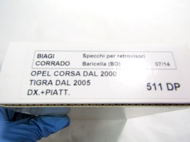 MIRROR GLASS OEM N. 1426526 ORIGINAL PART ESED OPEL CORSA C (10/2000 - 2004) BENZINA 10  YEAR OF CONSTRUCTION 2001